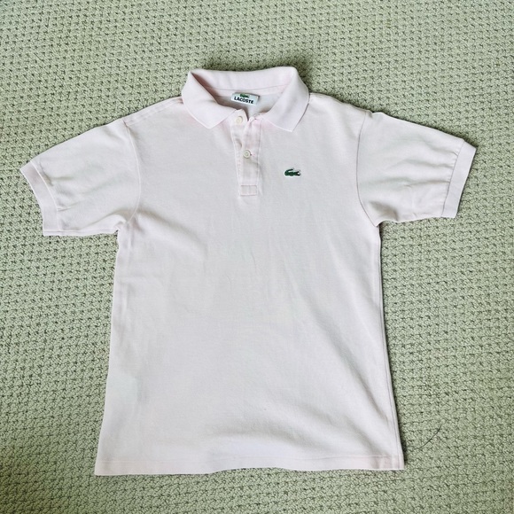 Boys Lacoste short sleeved pink Polo t-shirt, sz 12. Good used condition. - Picture 5 of 6